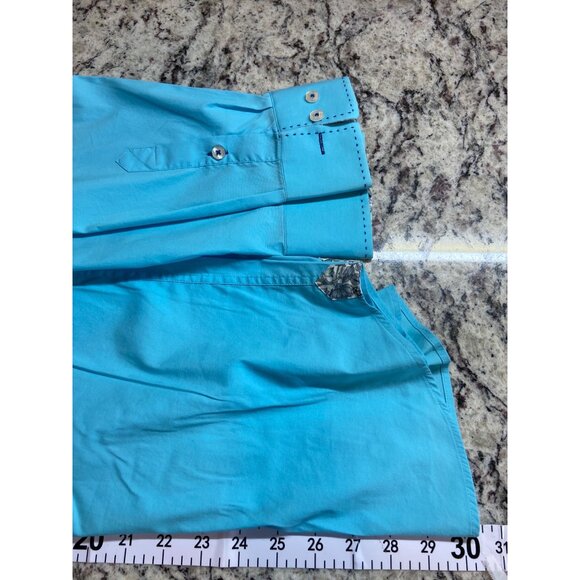 Bogosse Men Slim Fit Shirt Size 2 Small Turquoise Button-Up Long Sleeve Corpcore - Picture 6 of 6